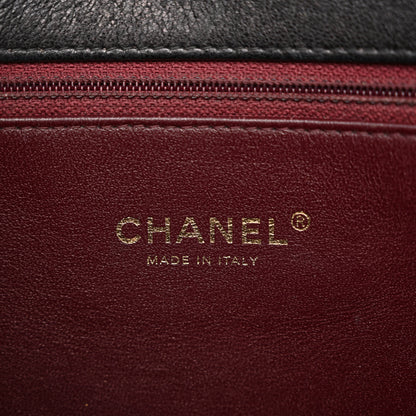 Chanel Lambskin Chevron Quilted Medium Envelope Flap Black 6 of 13