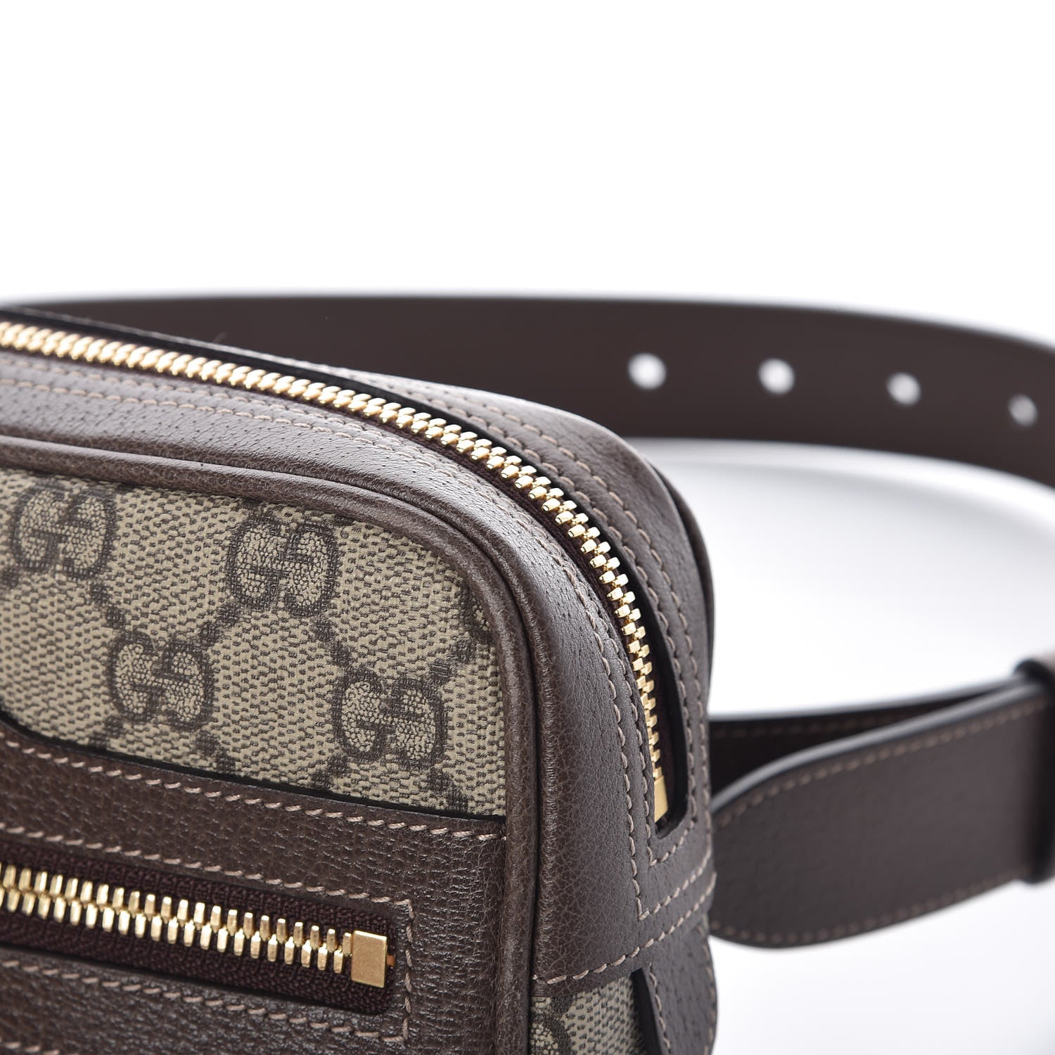 Gucci GG Supreme Monogram Web Small Ophidia Belt Bag 75 30 Dark Brown 9 of 11