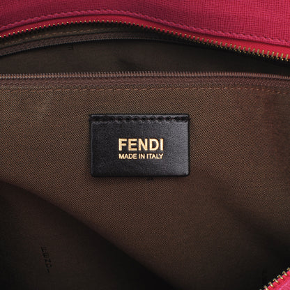 Fendi Zucca Vitello Elite Medium Roll Tote Tobacco Fuxia 5 of 8