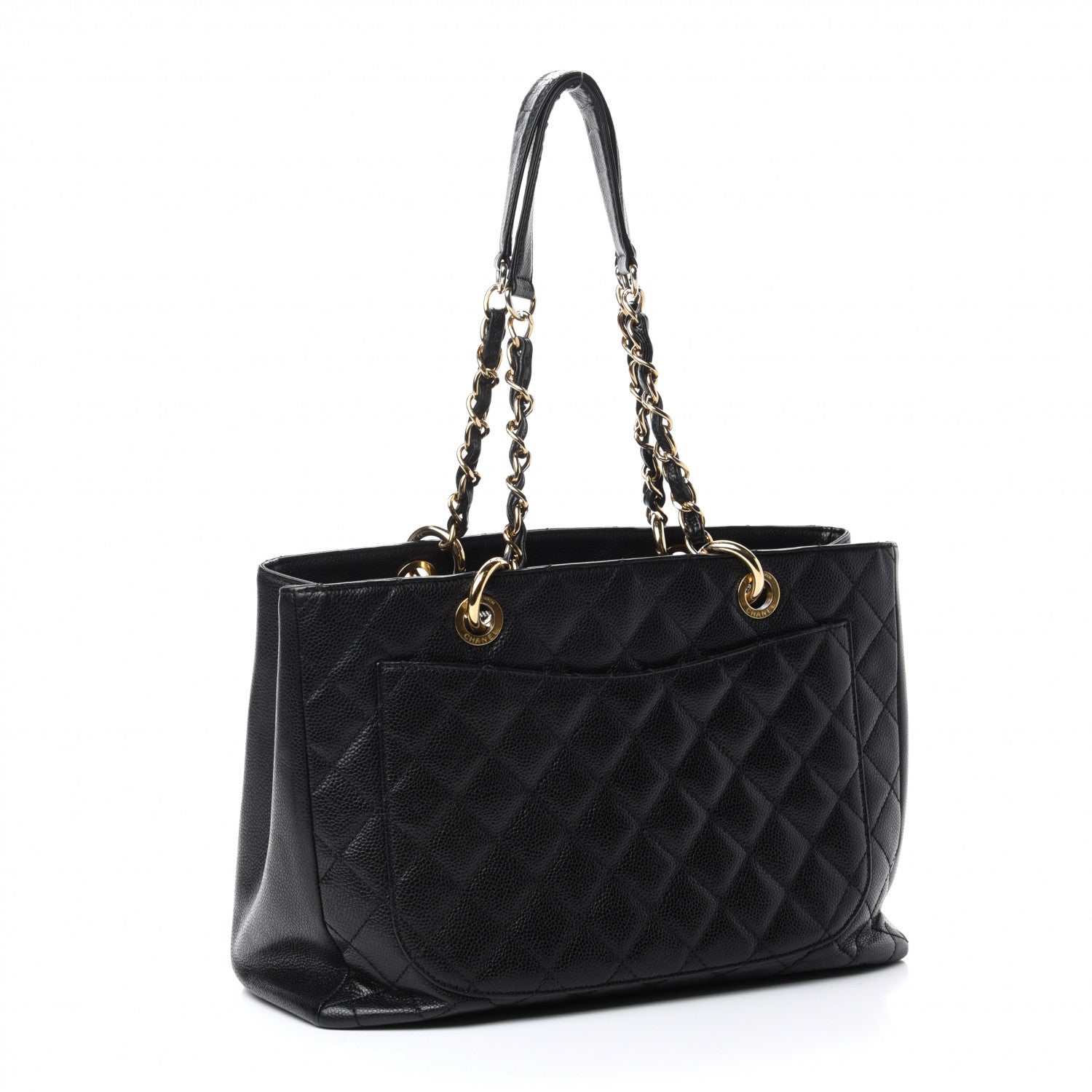 Chanel Caviar Quilted Grand Shopping Tote GST Black 3 of 10