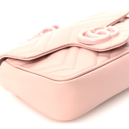 Gucci Calfskin Matelasse Monochrome GG Marmont Chain Belt Bag Perfect Pink 9 of 10