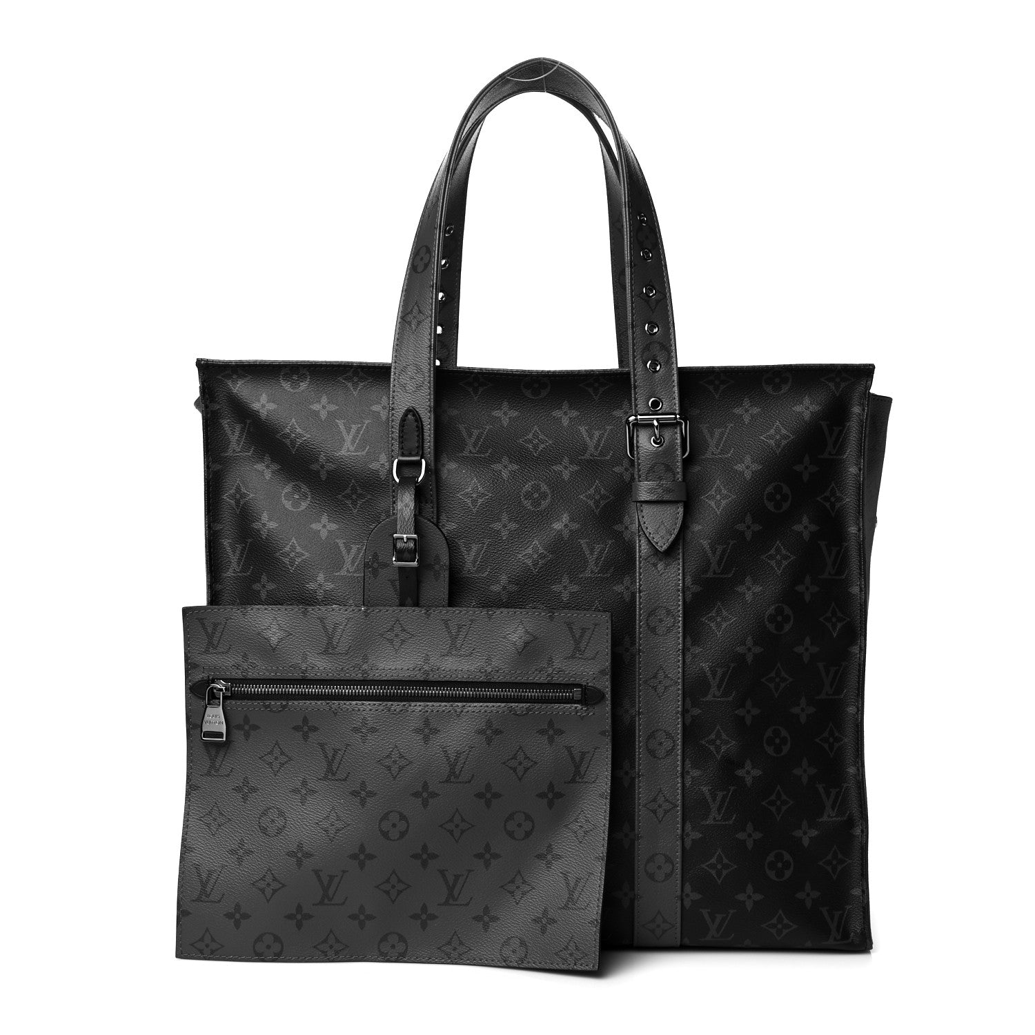Louis Vuitton Monogram Eclipse Cabas Zippe GM Black 1 of 10