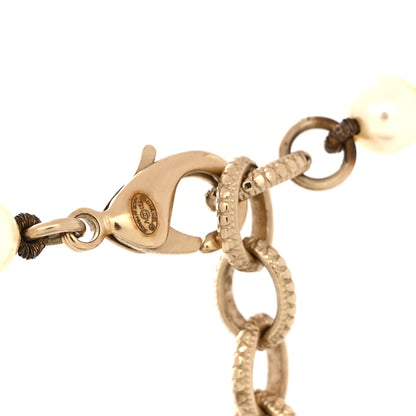 Chanel Pearl CC 100th Anniversary Necklace Light Gold 4 of 5