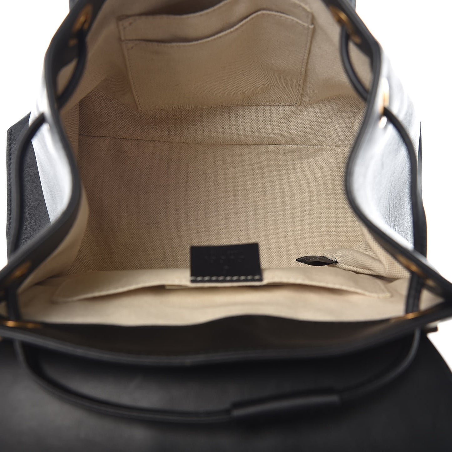 Calfskin Web GG Marmont Flap Chain Backpack Black