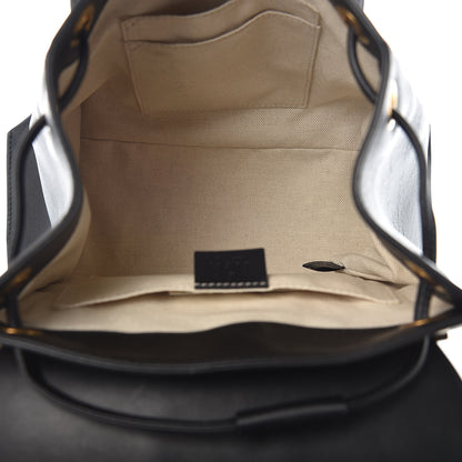 Gucci Calfskin Web GG Marmont Flap Chain Backpack Black 5 of 13