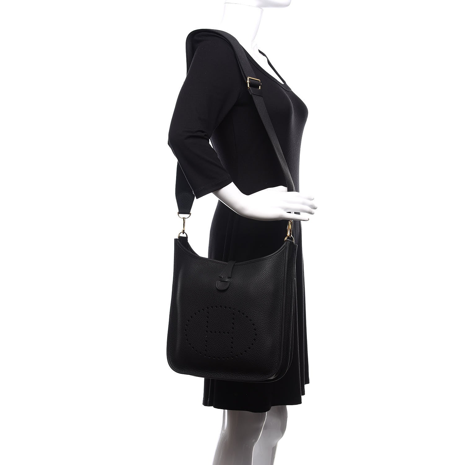 Hermes Taurillon Clemence Evelyne III PM Black 2 of 11