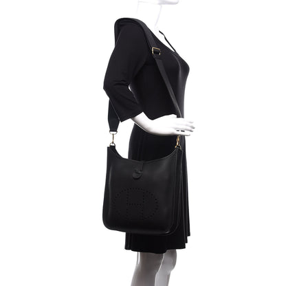 Hermes Taurillon Clemence Evelyne III PM Black 2 of 11