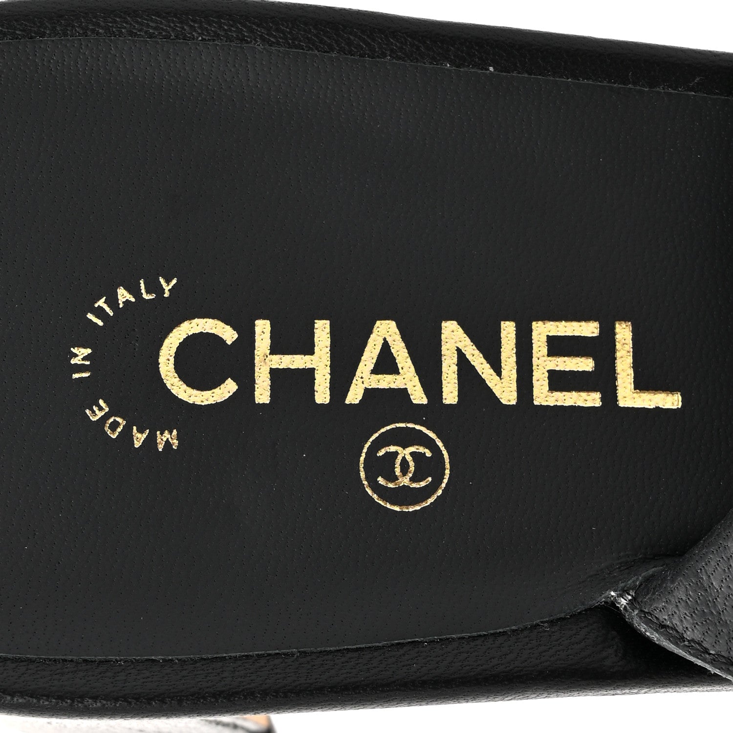 Chanel Lambskin Grosgrain Pearl Cap Toe CC Slingback Pumps 41 Black 7 of 11