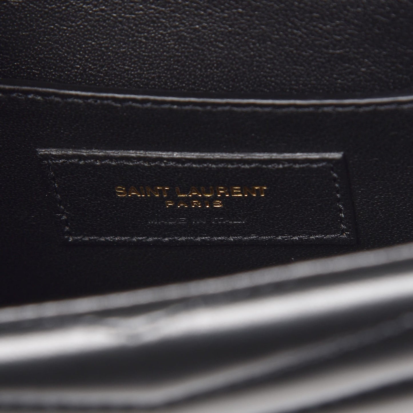 Lambskin Matelasse Chevron Monogram Small Sulpice Bag Black