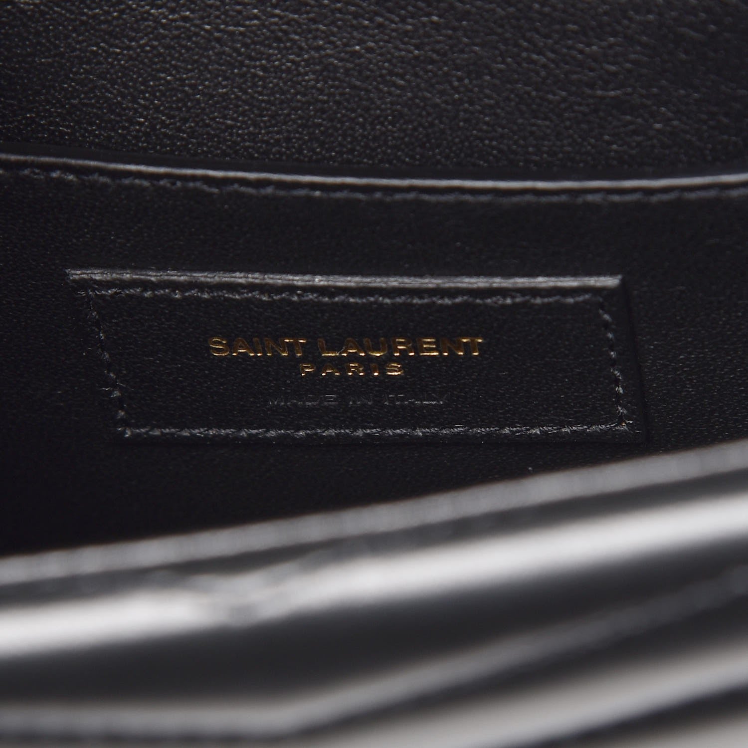 Saint Laurent Lambskin Matelasse Chevron Monogram Small Sulpice Bag Black 9 of 10