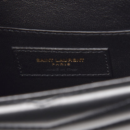 Saint Laurent Lambskin Matelasse Chevron Monogram Small Sulpice Bag Black 9 of 10