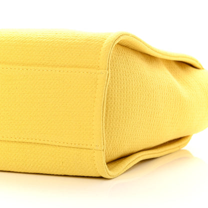 Chanel Mixed Fibers Small Deauville Tote Yellow 10 of 13