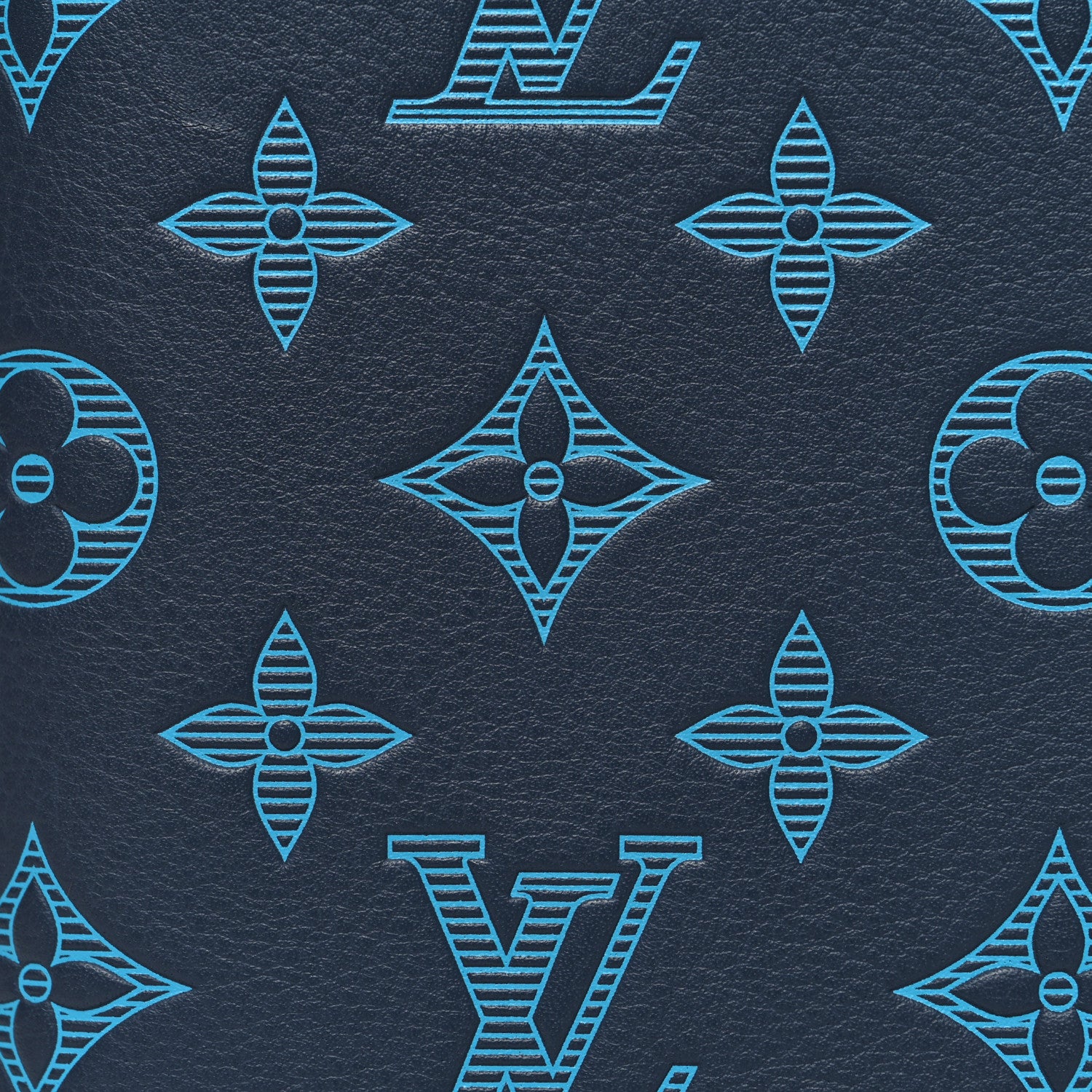 Louis Vuitton Calfskin Monogram Shadow Vertical Zippy Wallet Blue 9 of 10