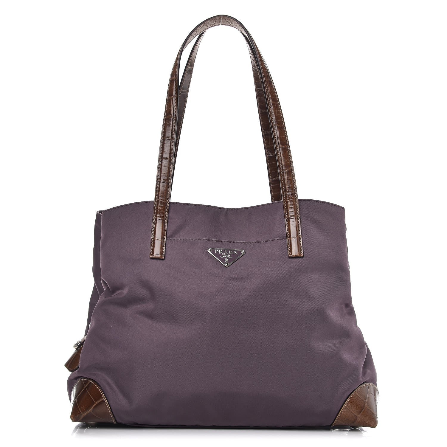 Prada Tessuto Nylon Faux Croc Tote 1 of 15