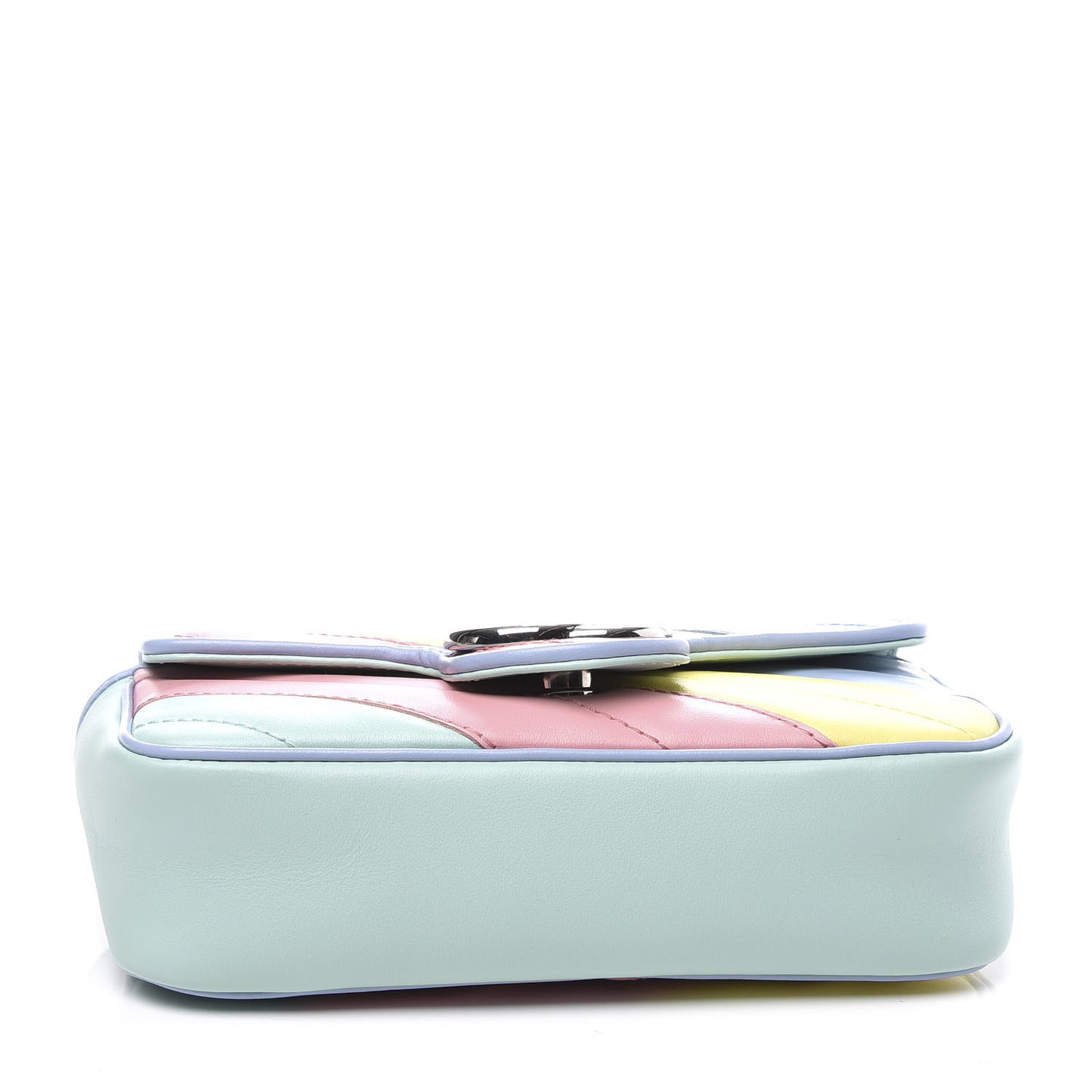 Calfskin Matelasse Diagonal Super Mini GG Marmont Shoulder Bag Multicolor Pastel