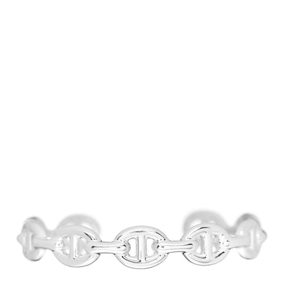 Hermes Sterling Silver MM Chaine d'Ancre Enchainee Cuff Bracelet ST 1 of 4