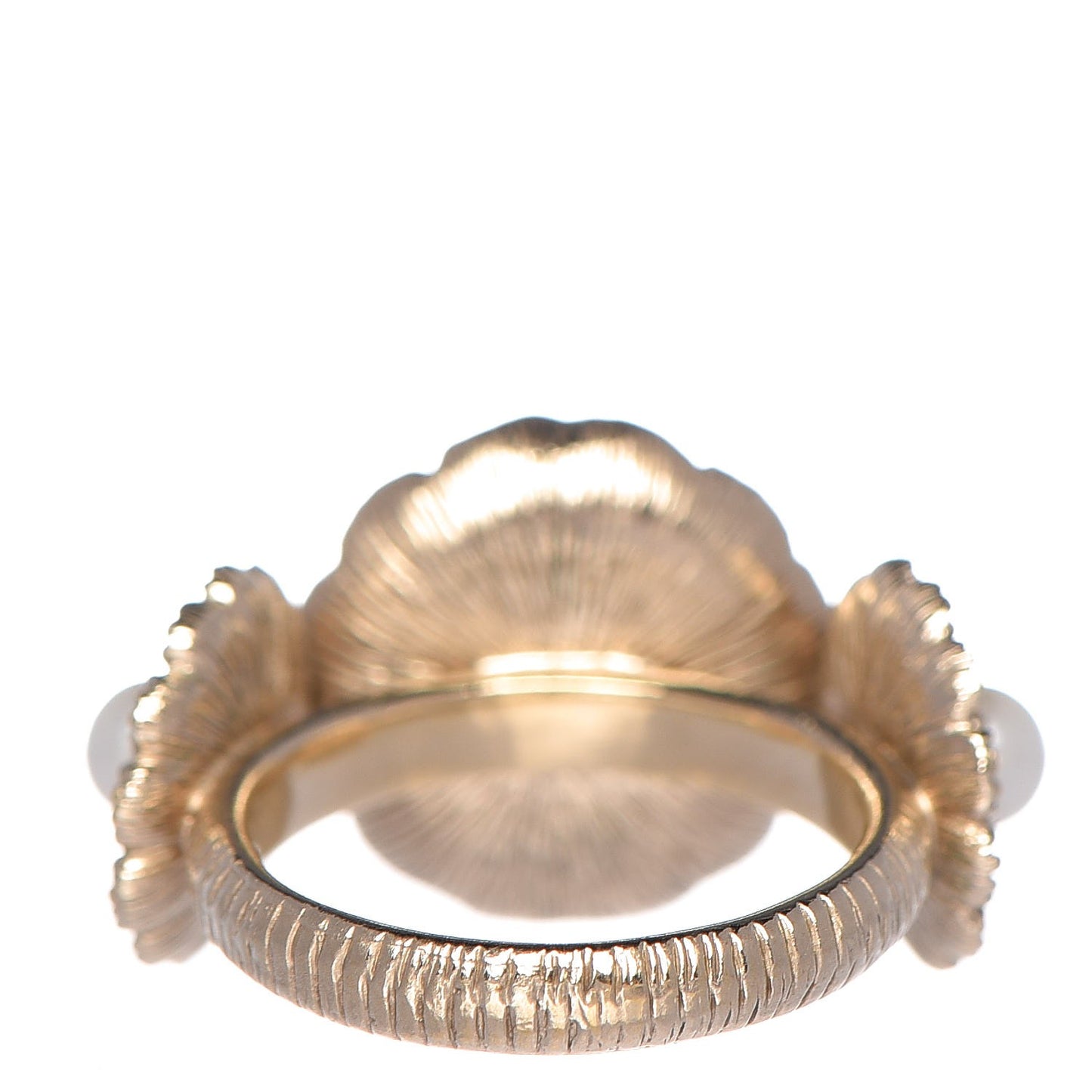 Pearl Camellia CC Ring Light Gold 50.6 5.5