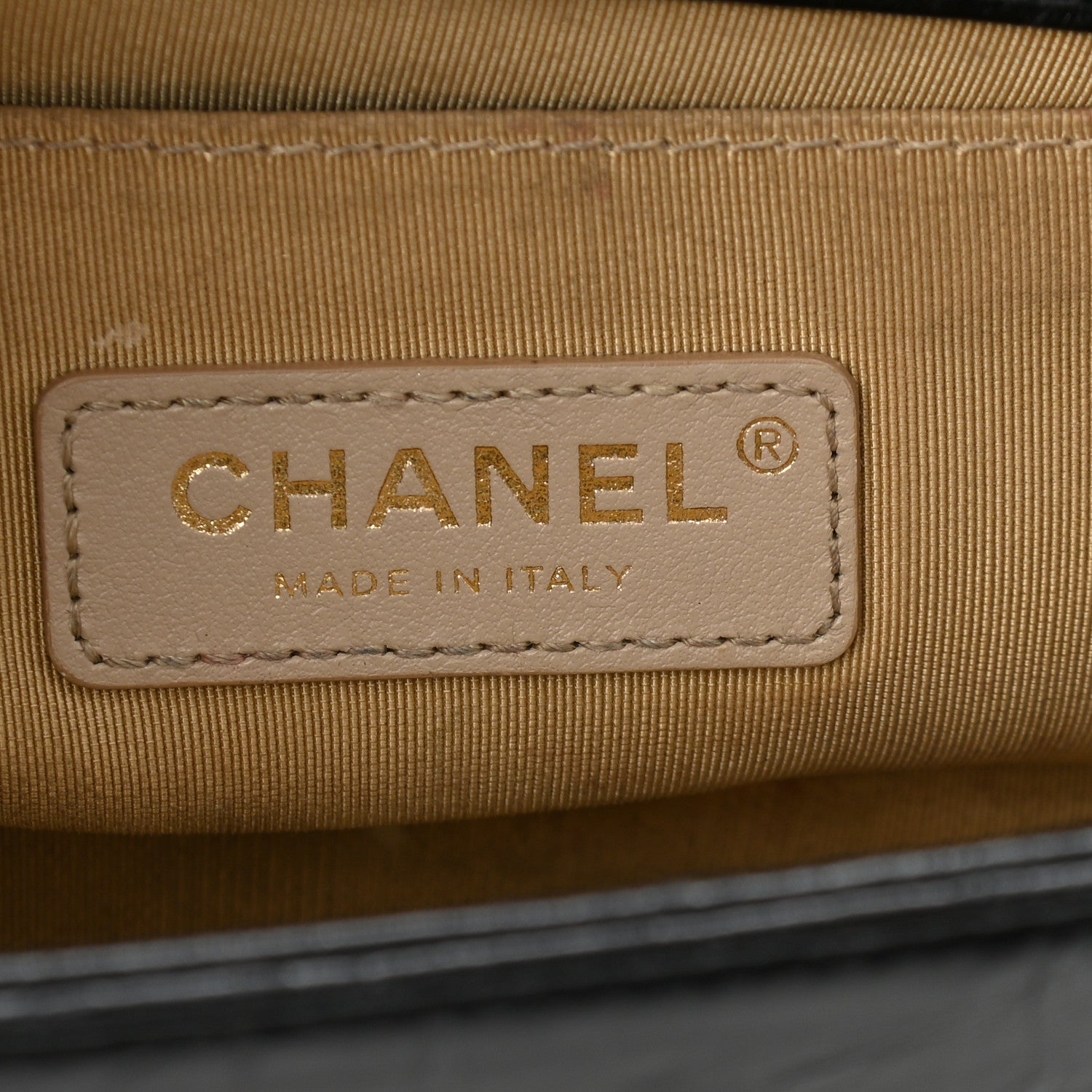 Chanel Crumpled Calfskin Chevron Small Chain Boy Flap Black 5 of 10