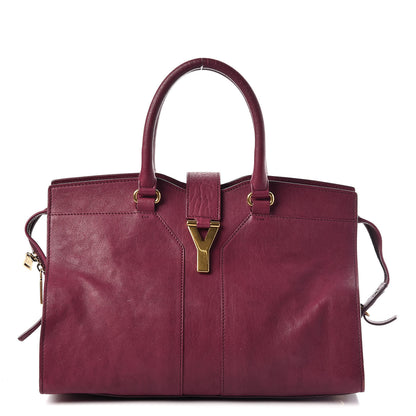 Saint Laurent Sheepskin Medium Cabas ChYc Black Cherry 1 of 20