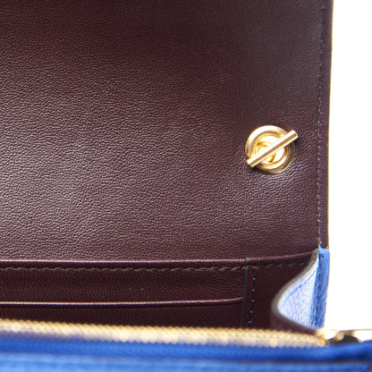 Mulberry Cross Grain Calfskin Small Darley Porcelain Blue 7 of 9