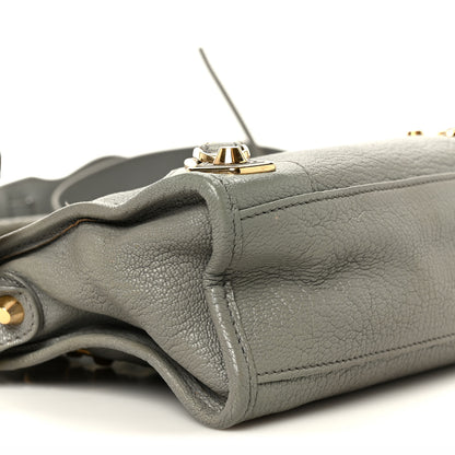 Balenciaga Chevre Gold Metallic Edge Hardware Mini City Gris Taupe 10 of 11