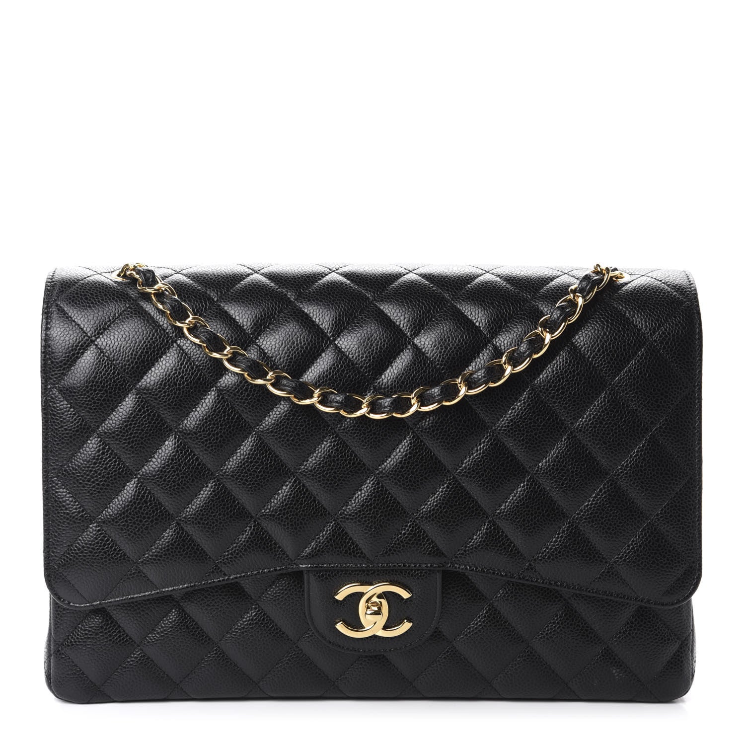 Chanel Caviar Quilted Maxi Double Flap Black 1 of 10