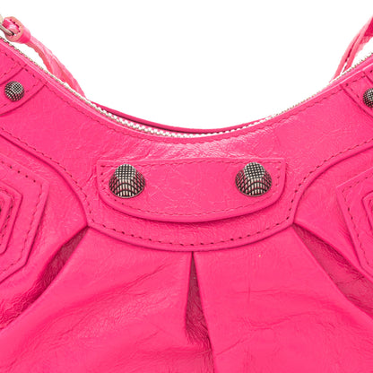 Balenciaga Agneau Arena Le Cagole Shoulder Bag XS Hot Pink 9 of 12