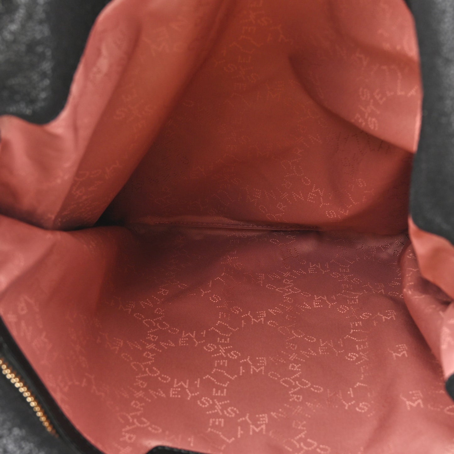 Shaggy Deer Small Falabella Fold Over Tote Black