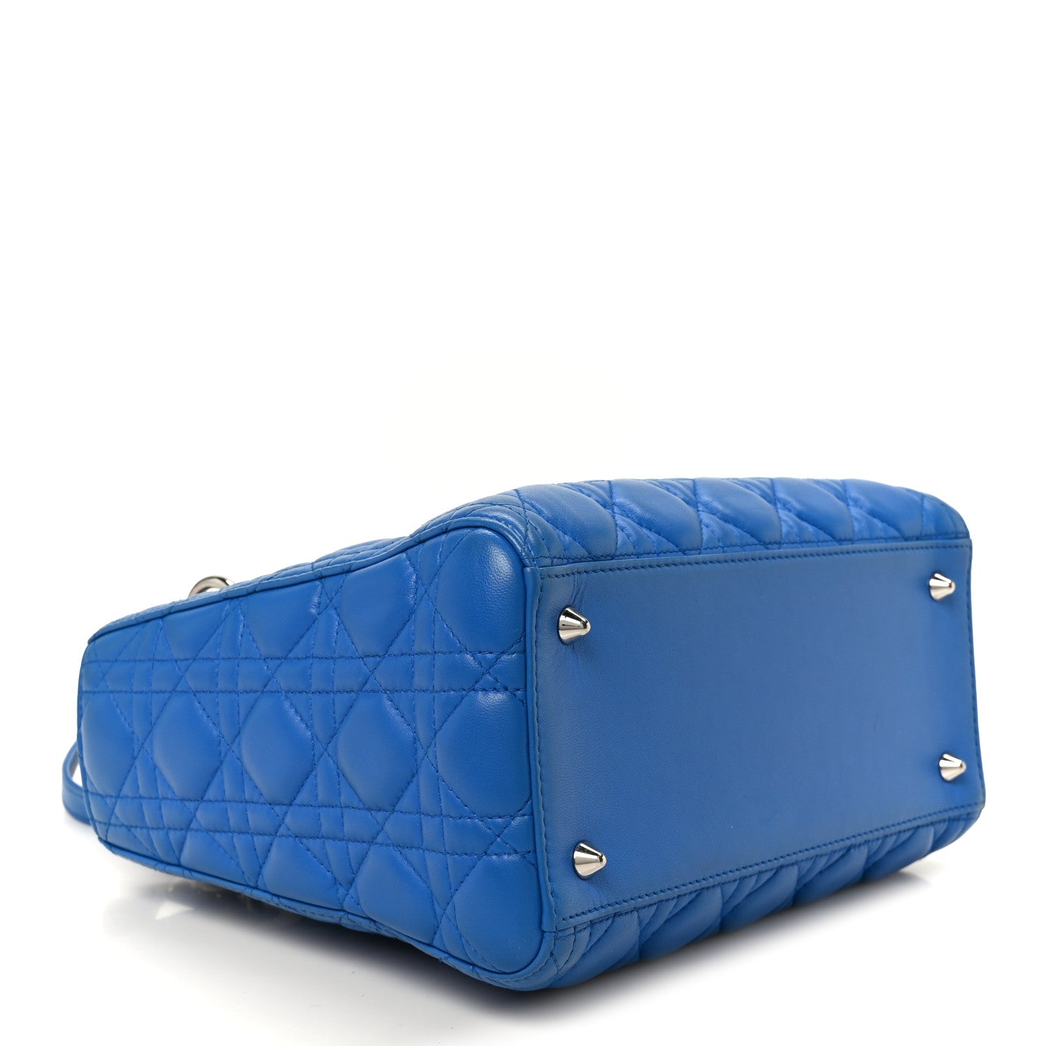 Christian Dior Lambskin Cannage Medium Lady Dior Blue 4 of 10
