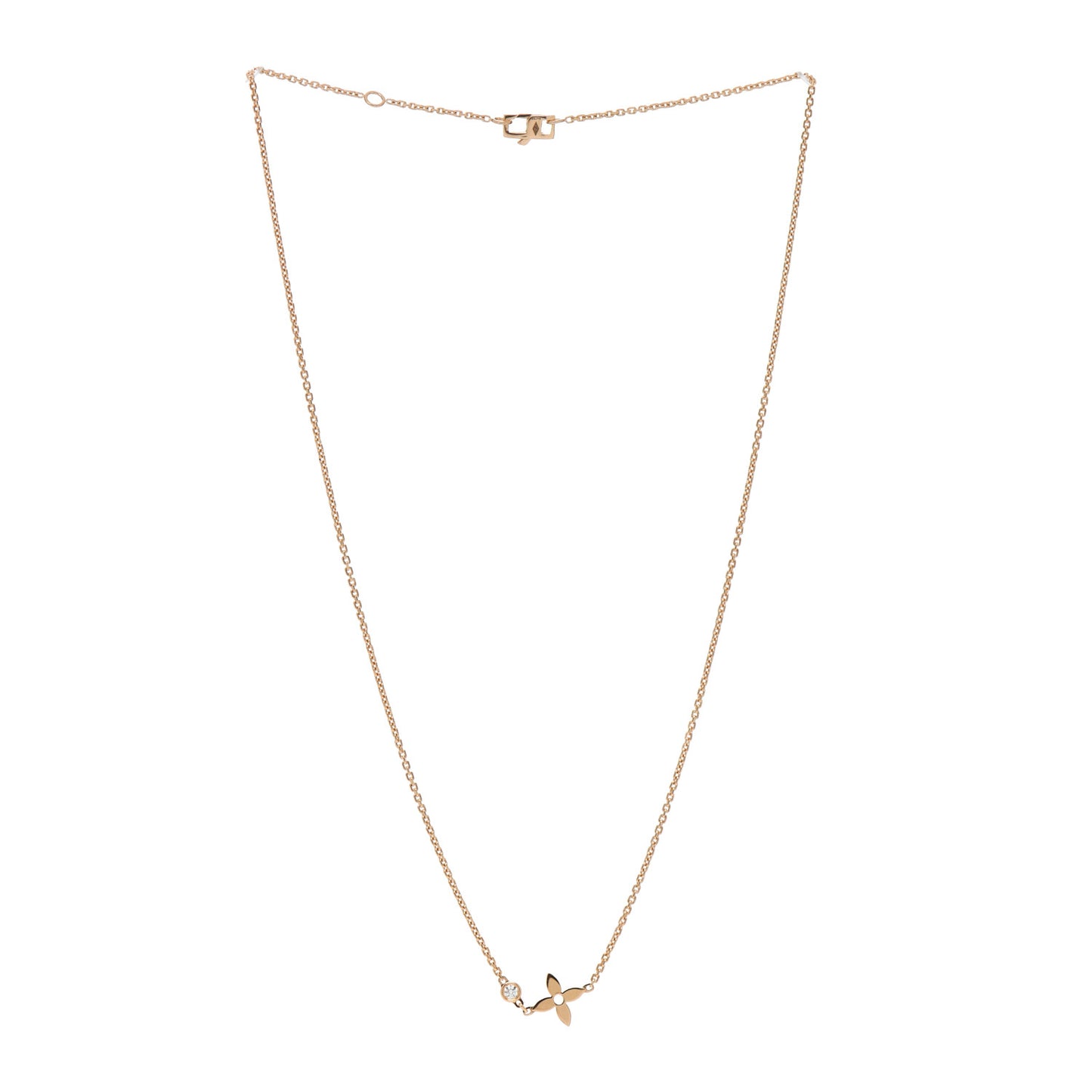 18K Pink Gold Diamond Idylle Blossom Pendant Necklace