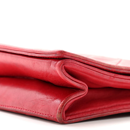 Chanel Lambskin Quilted CC Small Single Flap Red 11 of 13