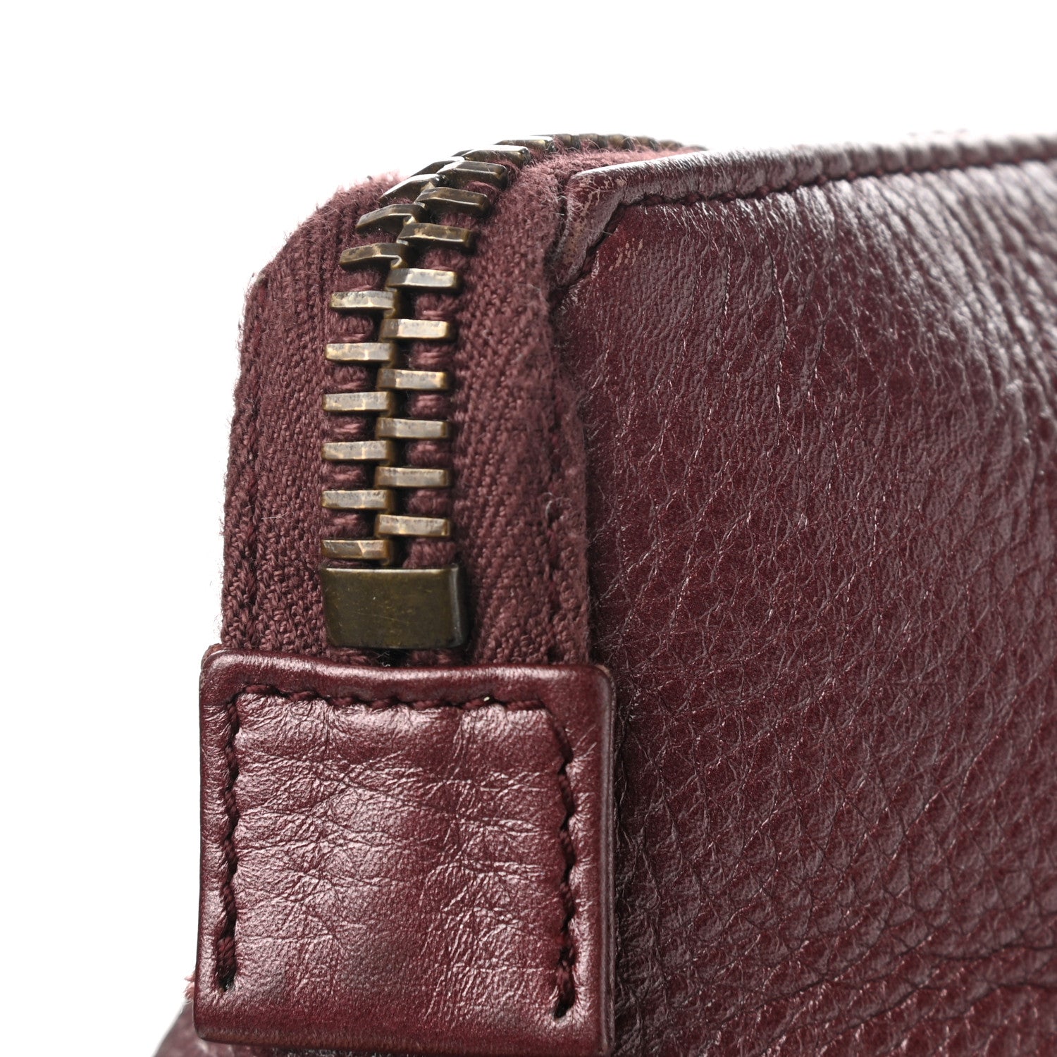 Gucci Metallic Pebbled Calfskin Medium 1973 Top Handle Satchel Burgundy 11 of 18