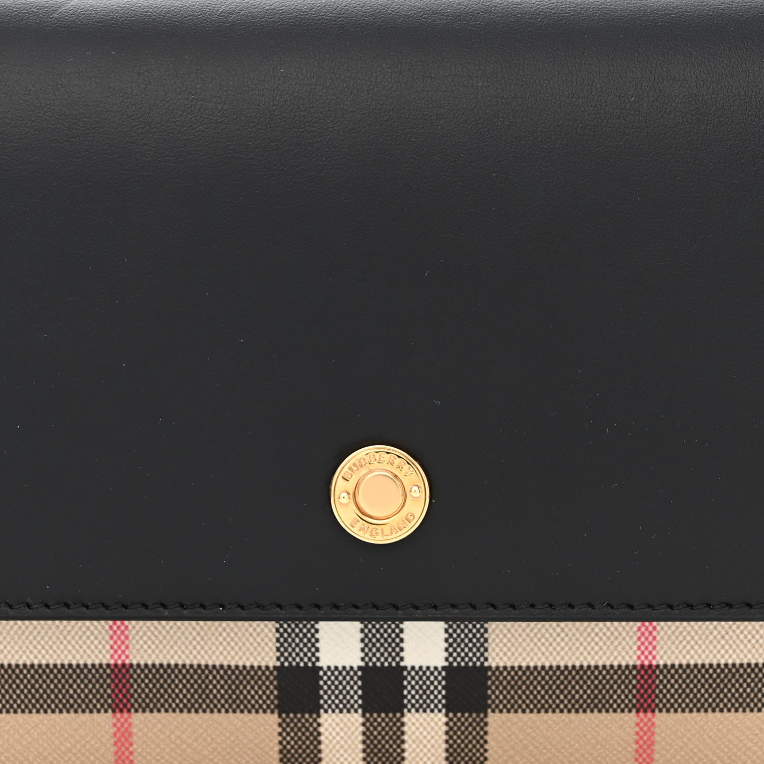 Burberry Calfskin Vintage Check New Hampshire Bag Black 9 of 11