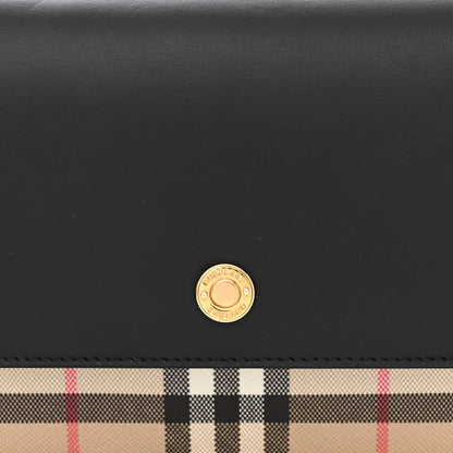 Burberry Calfskin Vintage Check New Hampshire Bag Black 9 of 11