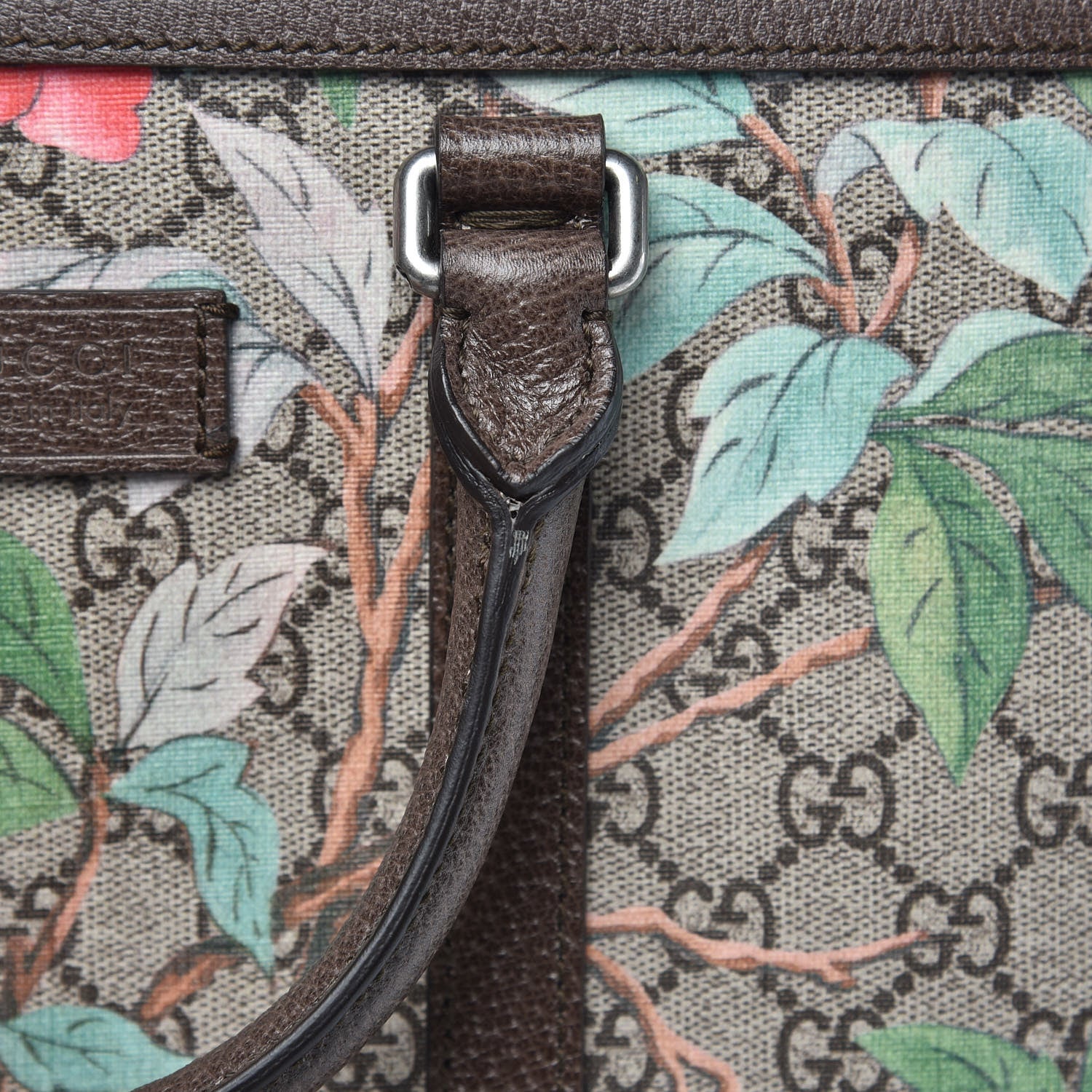 Gucci GG Supreme Monogram Tian Web Vertical Tote Beige Multicolor New Acero 9 of 15