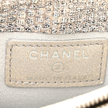 Chanel Iridescent Lizard Phone Holder Crossbody Silver 6 of 12