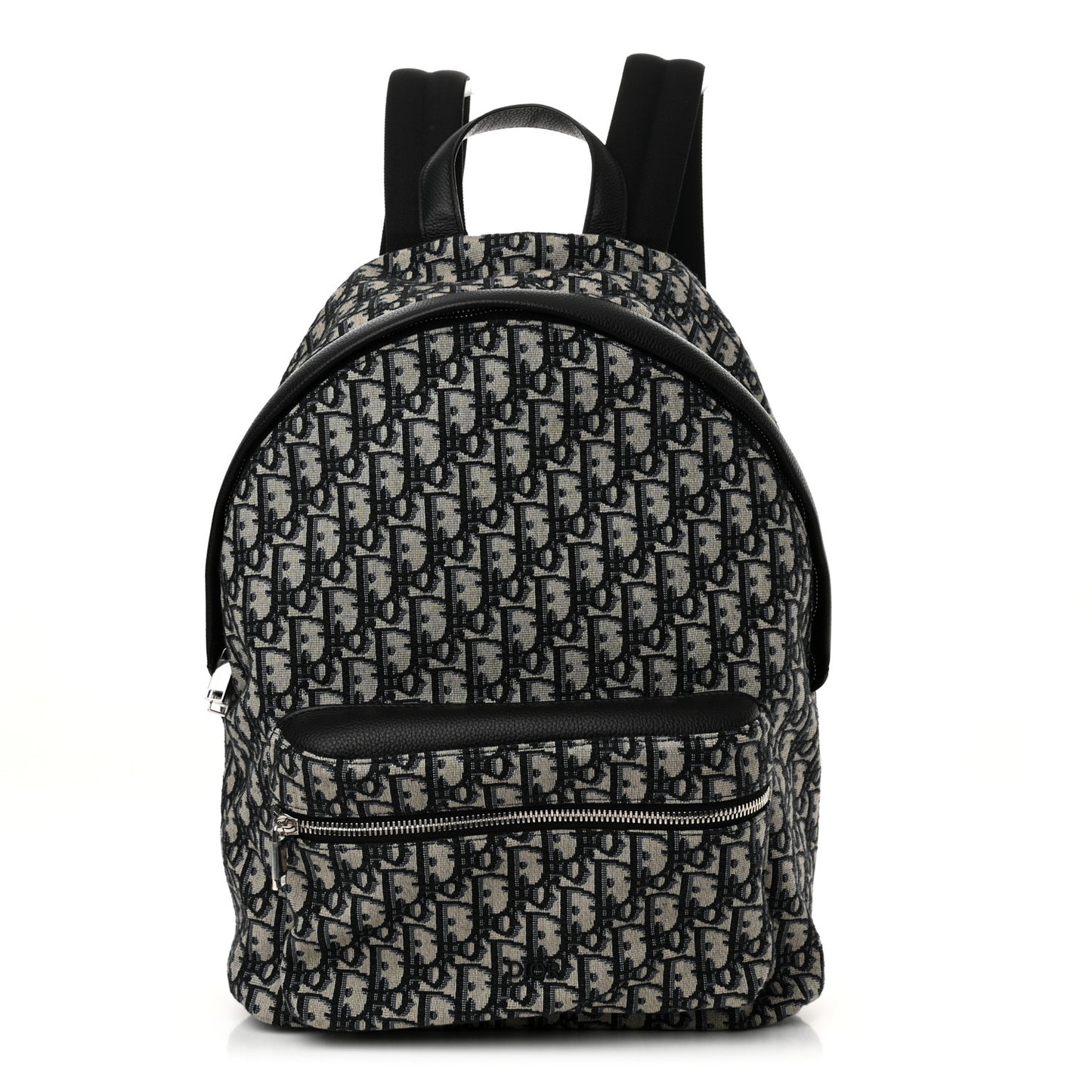 Oblique Calfskin Rider Backpack Beige Black