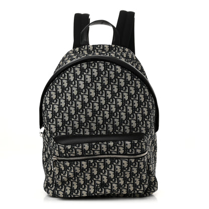 Christian Dior Oblique Calfskin Rider Backpack Beige Black 1 of 9