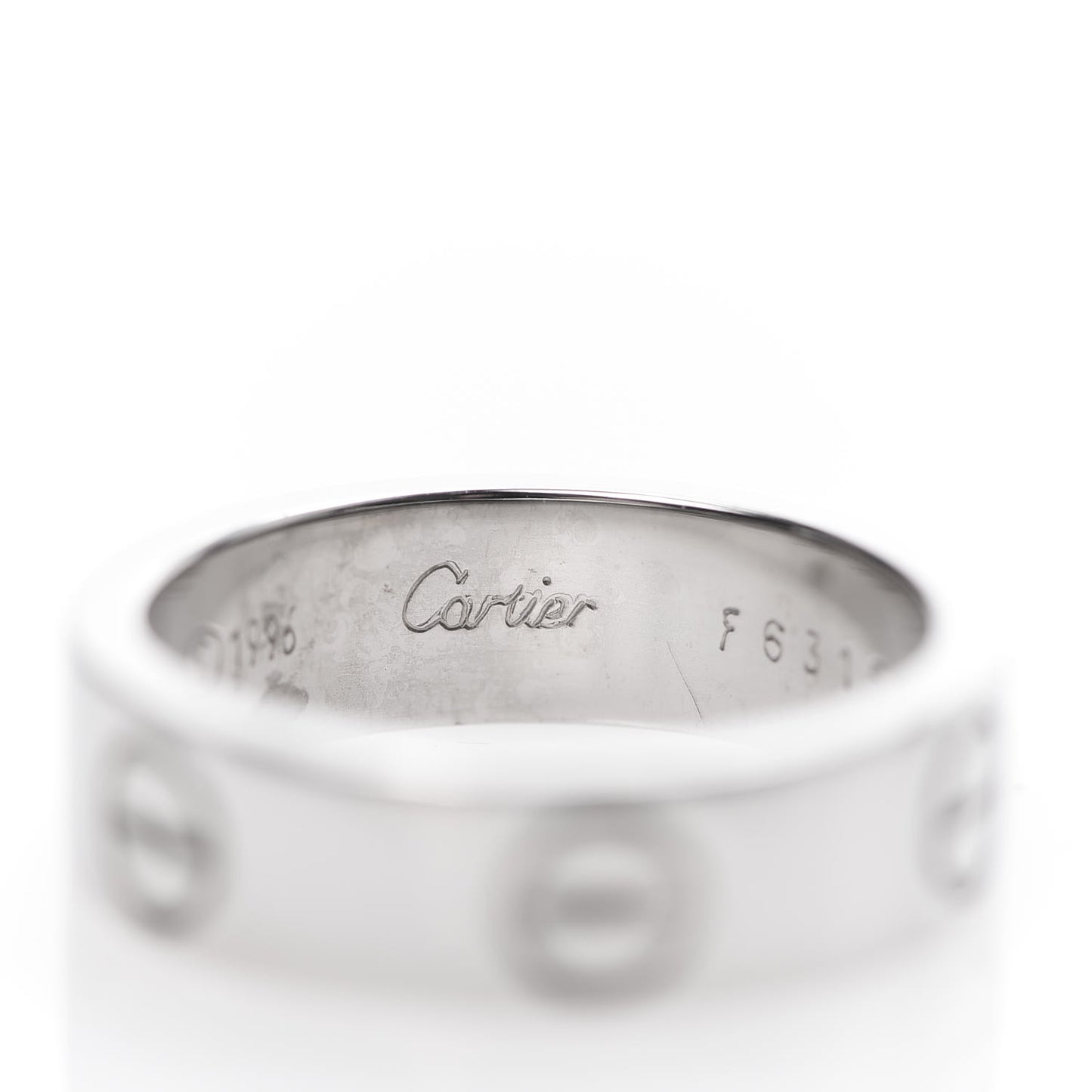 18K White Gold 5.5mm LOVE Ring 51 5.75