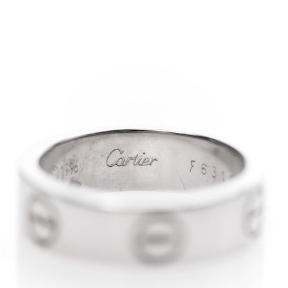 Cartier 18K White Gold 5.5mm LOVE Ring 51 5.75 6 of 8