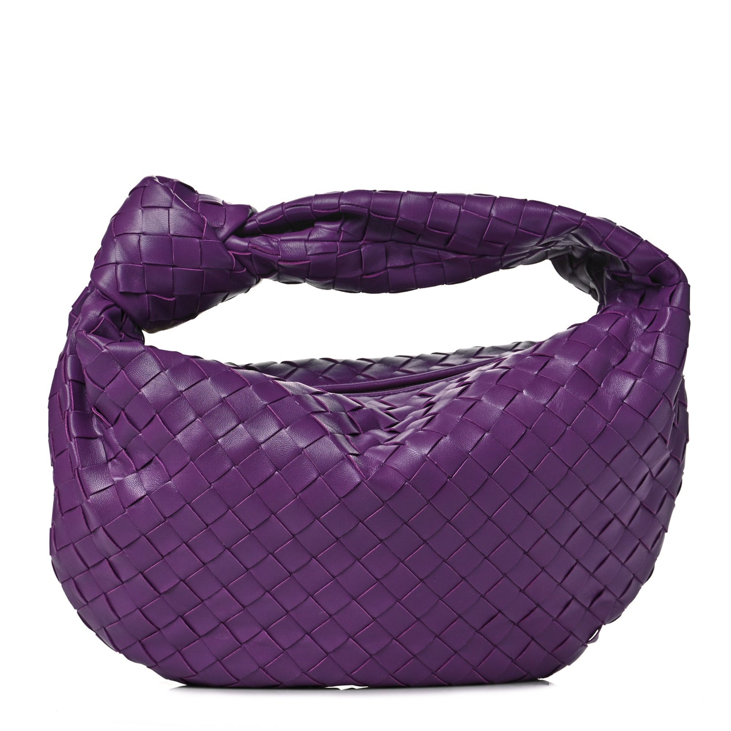 Nappa Intrecciato Teen Jodie Hobo Eggplant
