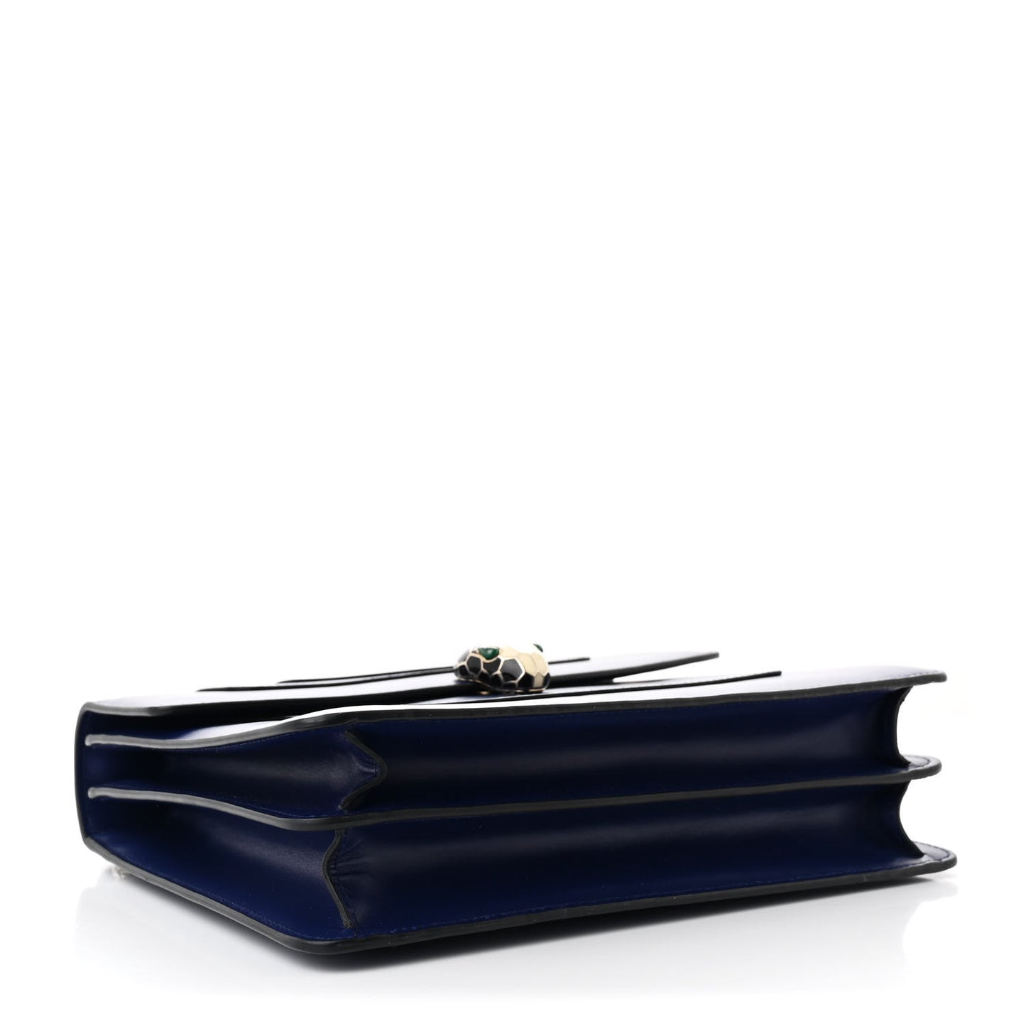 Calfskin Large Serpenti Forever Top Handle Blue