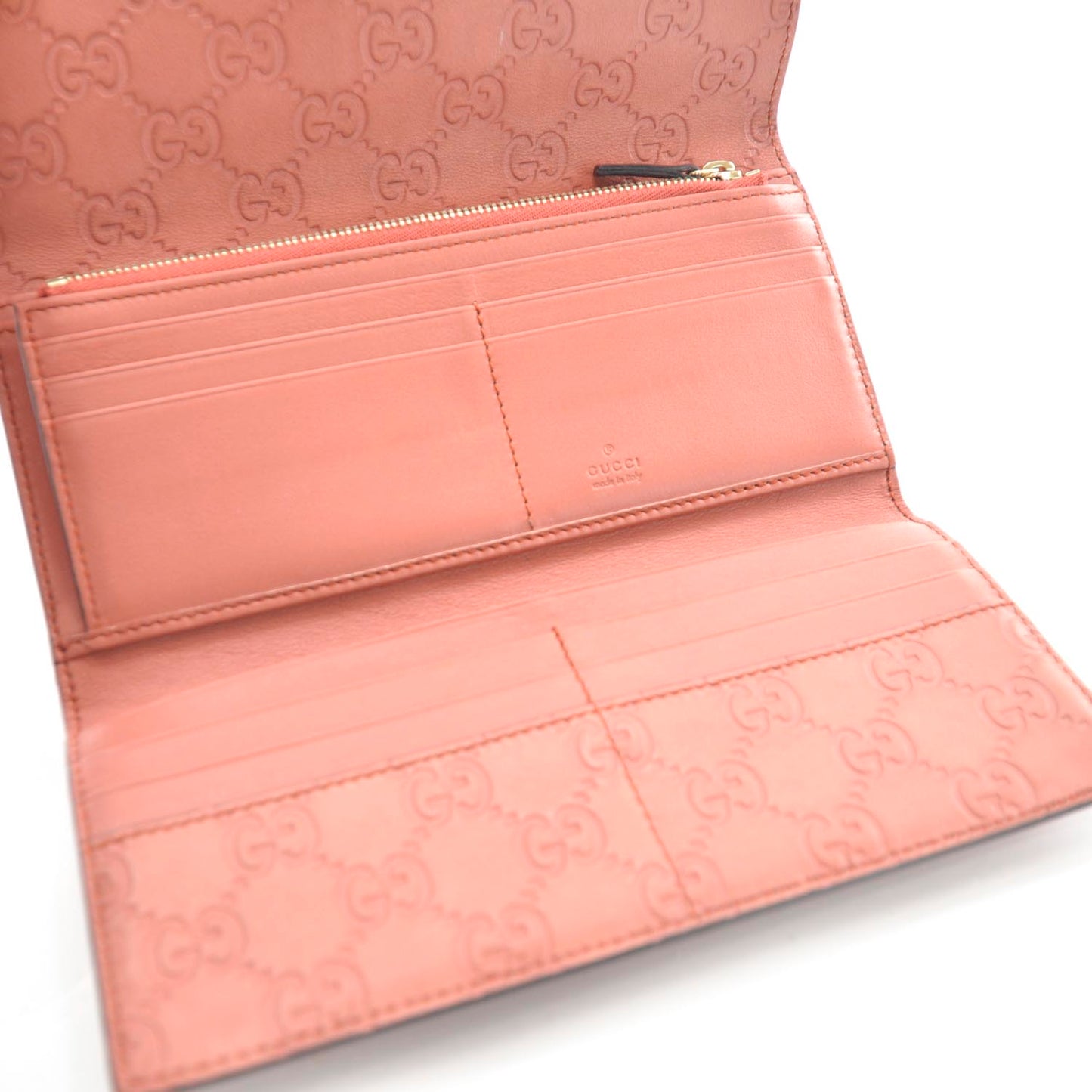 Guccissima Continental Wallet Rose