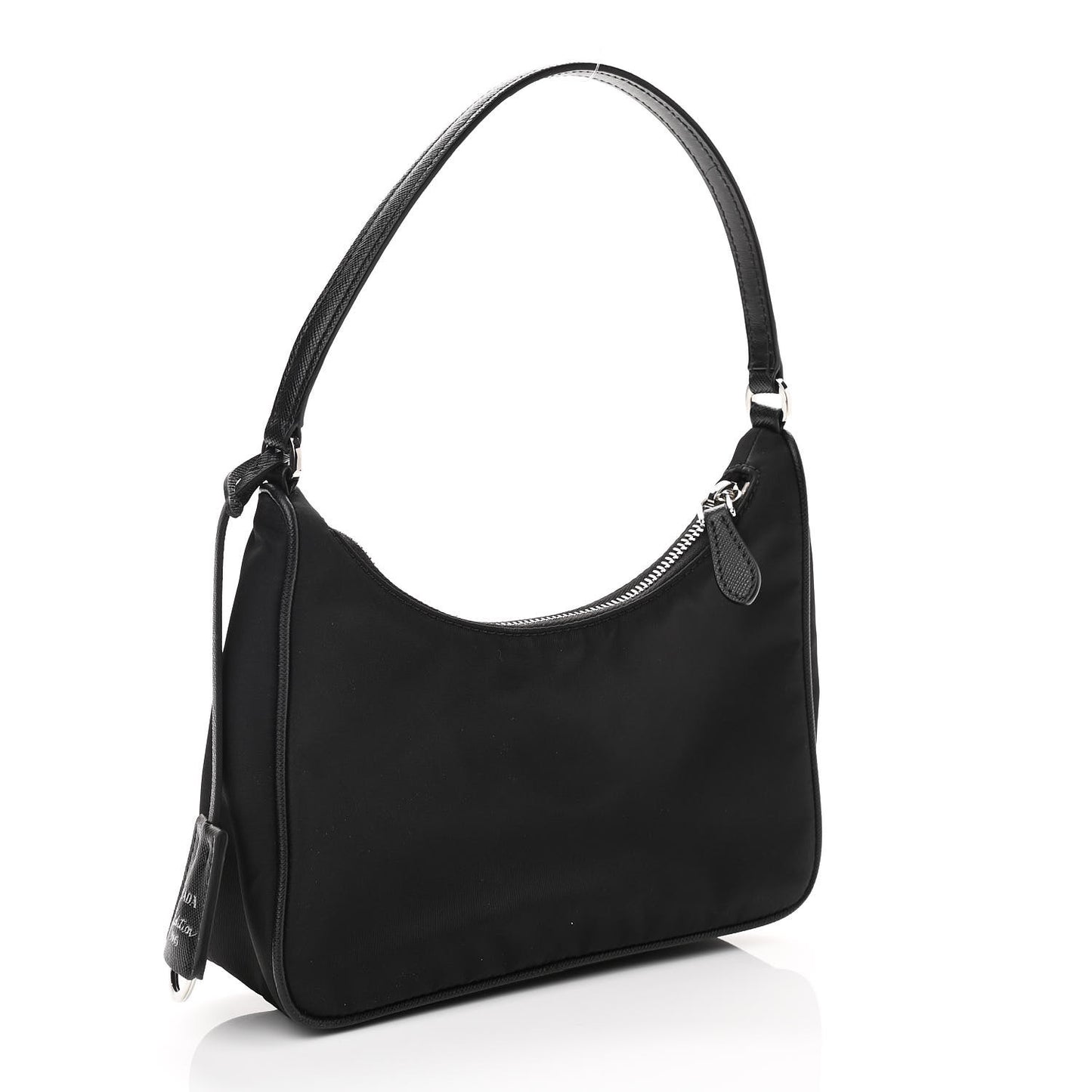 Tessuto Nylon Saffiano Mini Re-Edition 2005 Bag Black