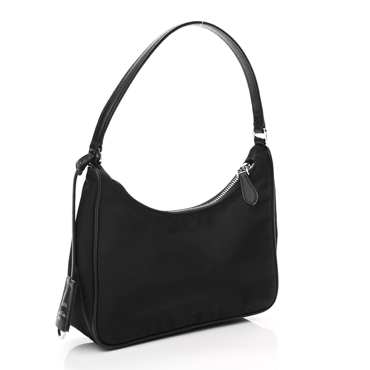 Prada Tessuto Nylon Saffiano Mini Re-Edition 2005 Bag Black 3 of 9