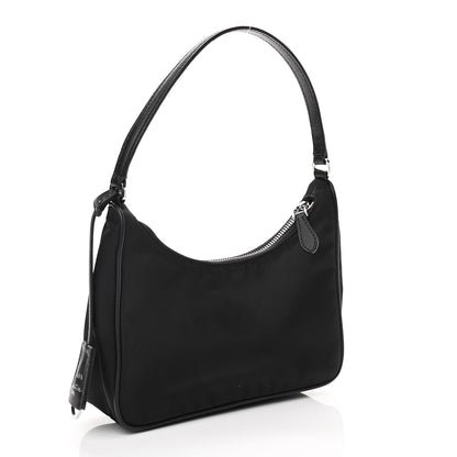 Prada Tessuto Nylon Saffiano Mini Re-Edition 2005 Bag Black 3 of 9