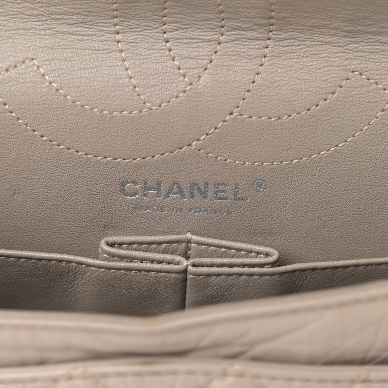 Chanel Aged Calfskin Quilted 2.55 Reissue 226 Flap Taupe 6 of 17