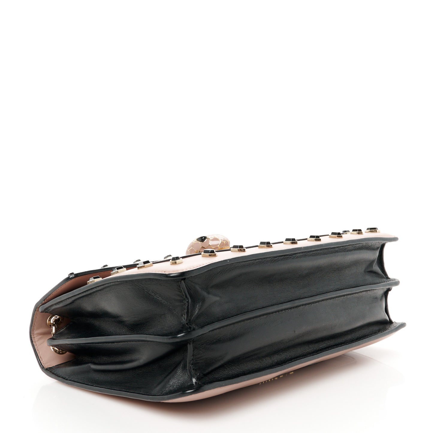 Calfskin Scaglie Studs Serpenti Forever Shoulder Bag Desert Quartz