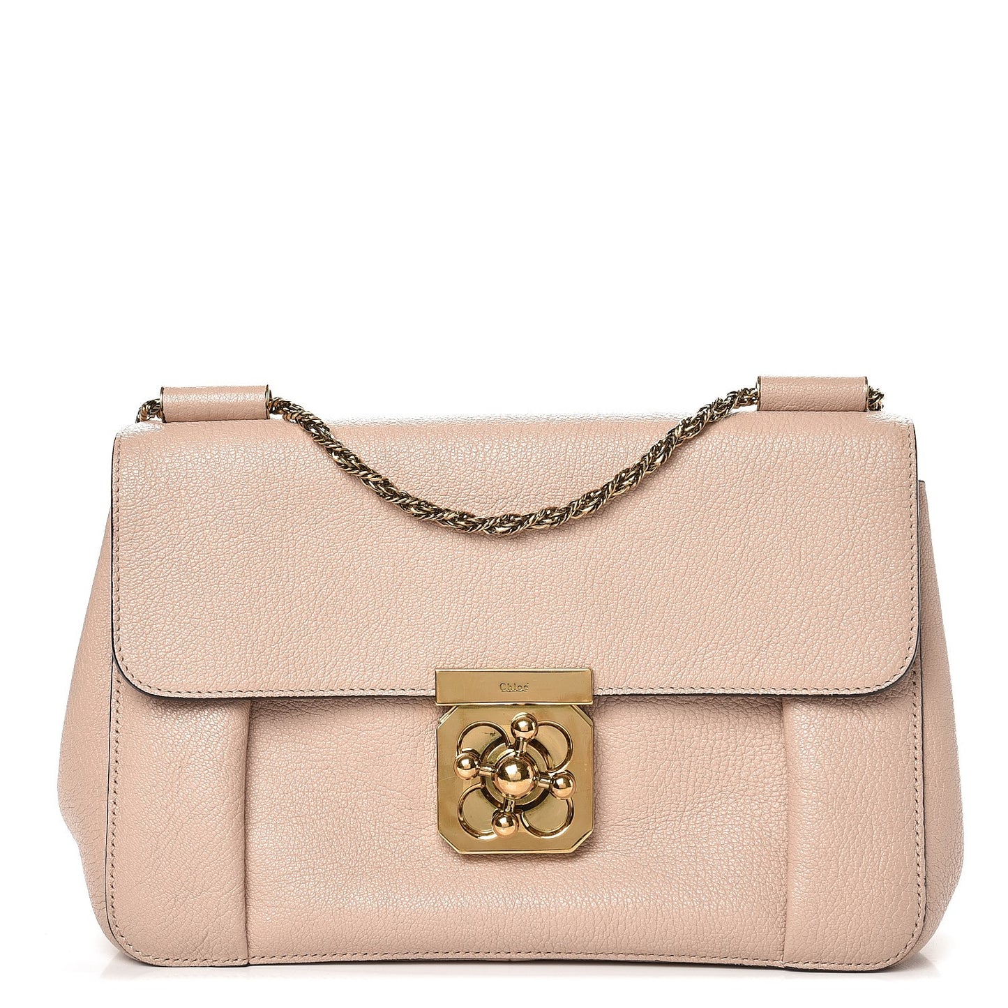 Goatskin Medium Elsie Shoulder Bag Biscotti Beige