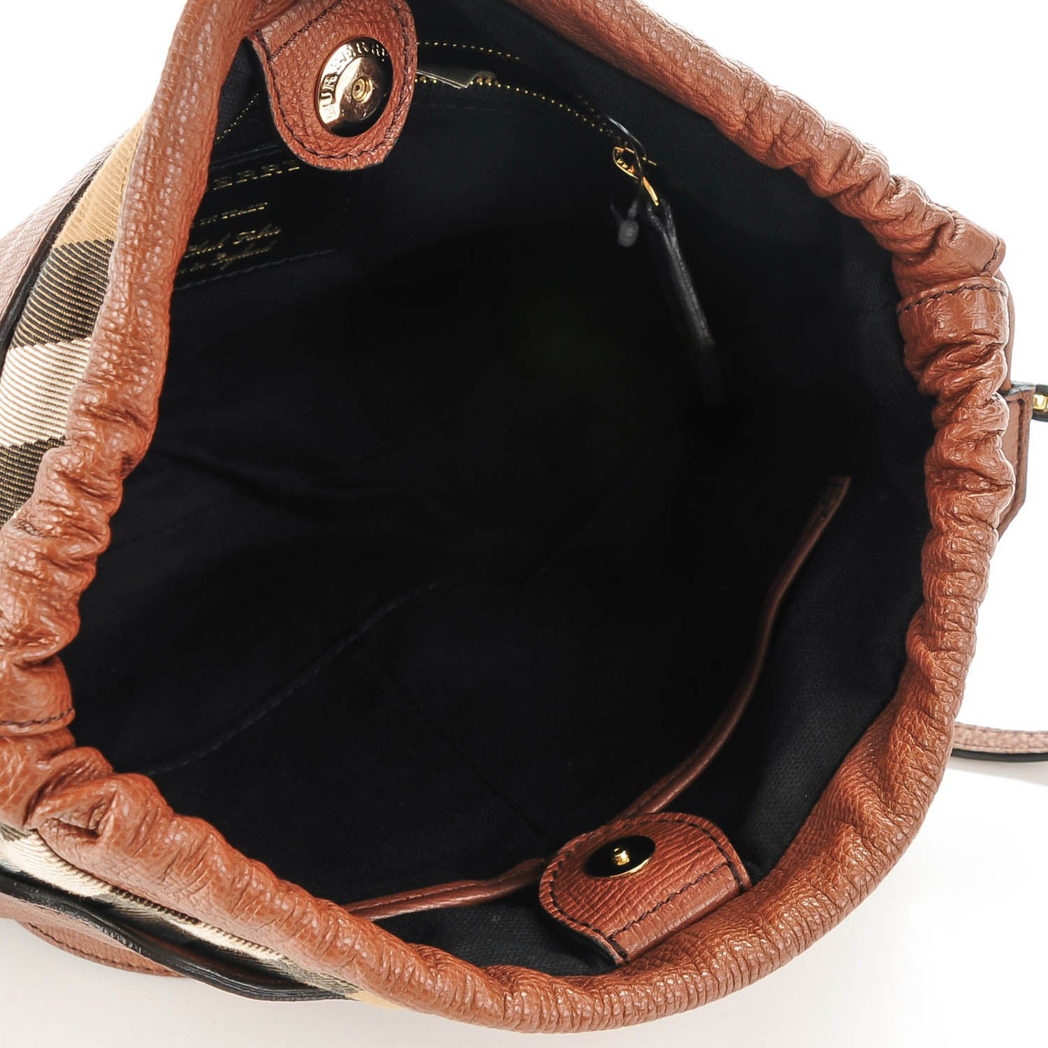 Burberry Calfskin House Check Little Crush Brown Ochre 5 of 8